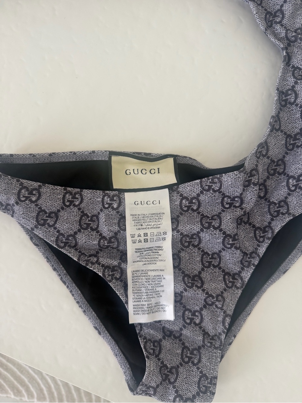 Gucci Gray Monogram Face Mask - Picture 3 of 3